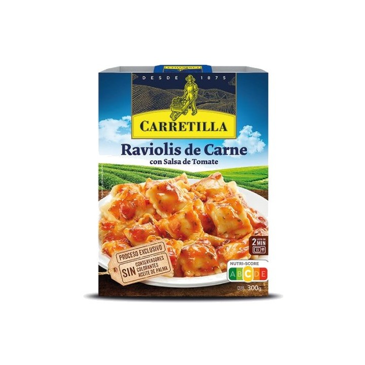 CARRETILLA Plato de raviolis carne con salsa tomate 103721