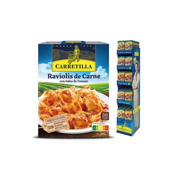 CARRETILLA Plato de raviolis carne con salsa tomate 103721