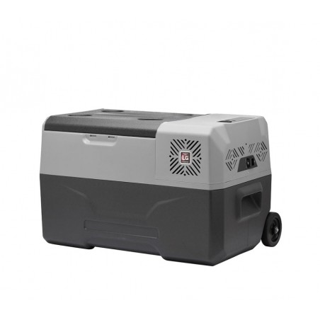 geladeira com compressor e conexão bluetooth e usb, rodas e alça de transporte 12/24/220v 30l