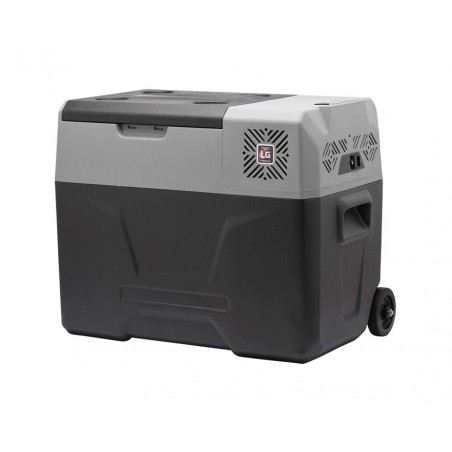 geladeira com compressor e conexão bluetooth e usb, rodas e alça de transporte 12/24/220v 40l