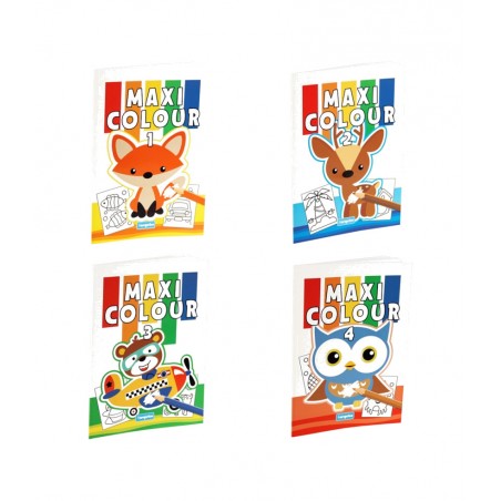 maxicolor kleurboek diverse modellen 16 pagina's