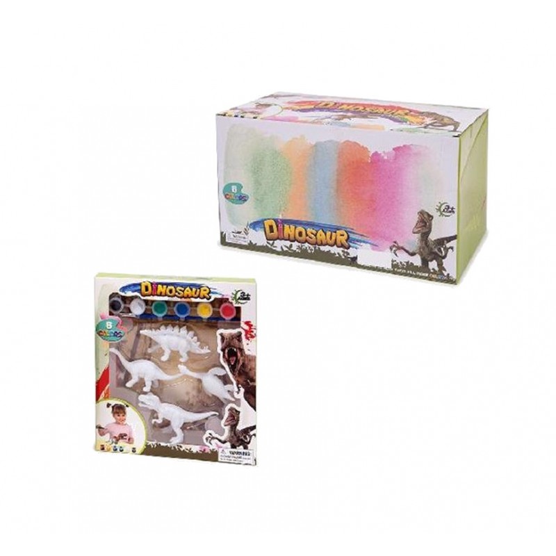 VARIOS Dinosaurs to paint toy 4 assorted models 16332