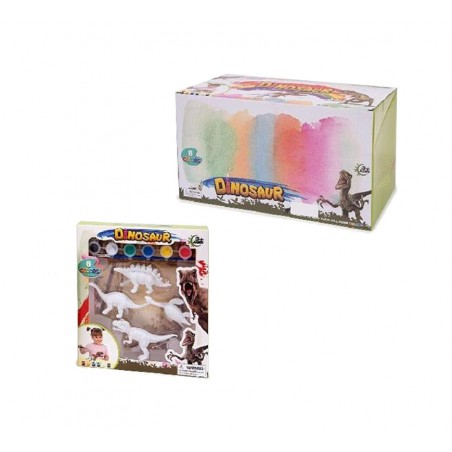 VARIOS Dinosaurs to paint toy 4 assorted models 16332