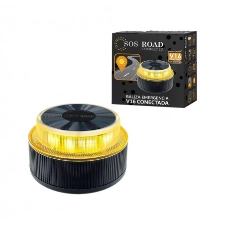 baliză luminoasă de urgență conectată și geolocalizată connected sos road v16