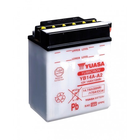bateria com eletrólito yb14a-a2 combipack
