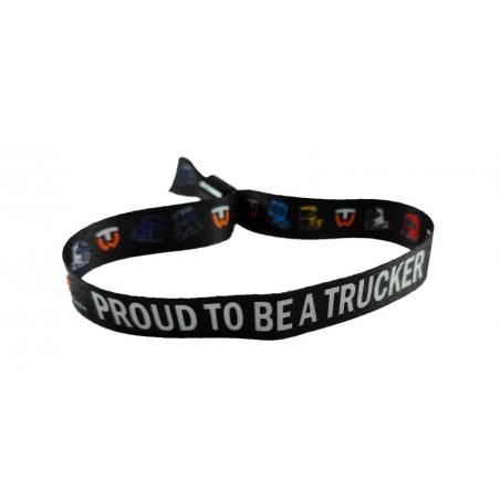 pulsera con mensaje proud to be a trucker