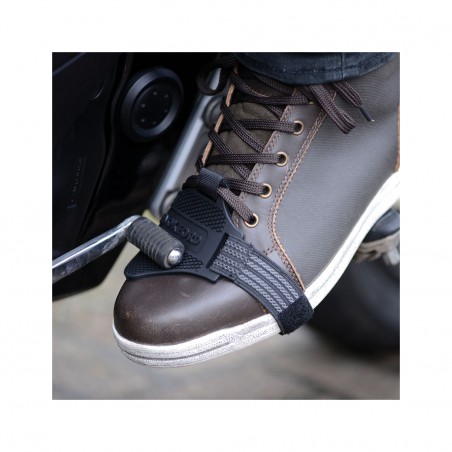 footwear protector for motorcyclists shift guard