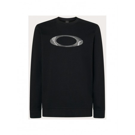 moletom clássico com gola redonda new ellipse crew - blackout