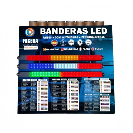 flaggendisplay mit led-beleuchtung