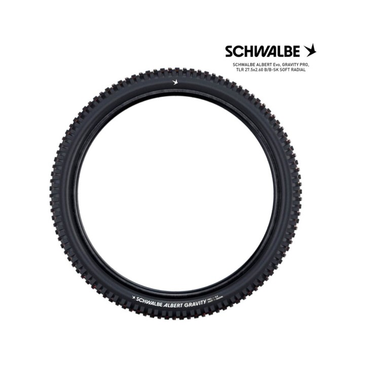 SCHWALBE Tire bicycle ALBERT EVO 27.5 GRAVITY PRO SOFT RADIAL 27.5X2.60 B/B-SK 4026495945264
