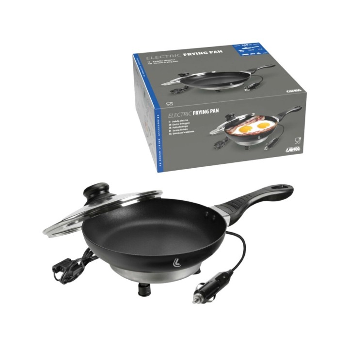 LAMPA Sartén eléctrica con tapa 12V 150W 20CM X 4 CM LAM97124