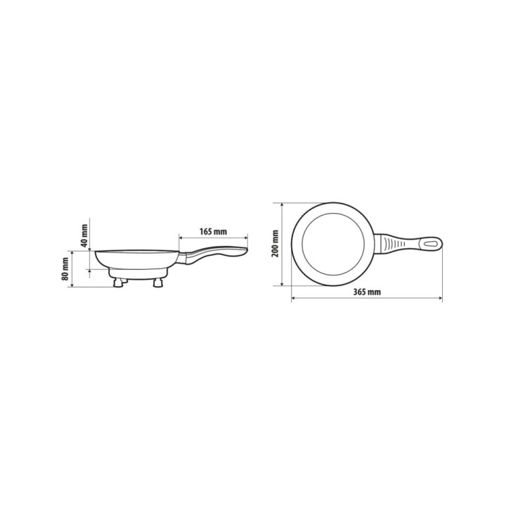 LAMPA Sartén eléctrica con tapa 12V 150W 20CM X 4 CM LAM97124