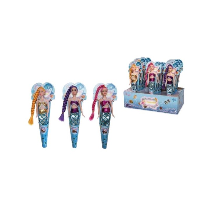 FASEBA Little mermaid doll with braided hair 12U 16353