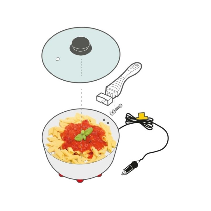 LAMPA Olla eléctrica con tapa 12V 150W 18CM X 8CM LAM97122