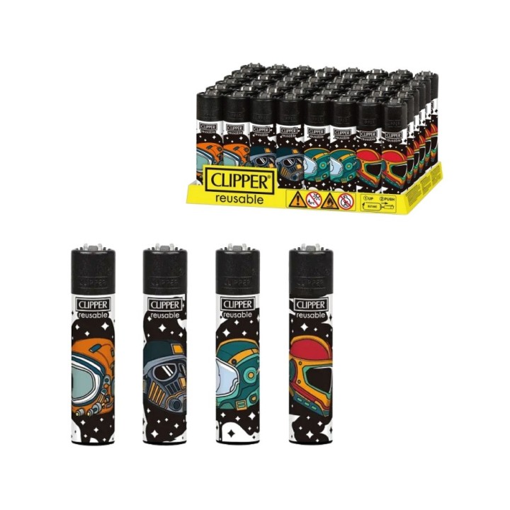 CLIPPER Mecheros decorados SPACE HELMET 48 UDS 07280H