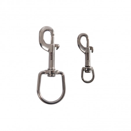 karabinerg med ring i rustfrit stål - xr line