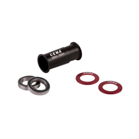 verchroomde stalen trapas bb90-bb95 para shimano