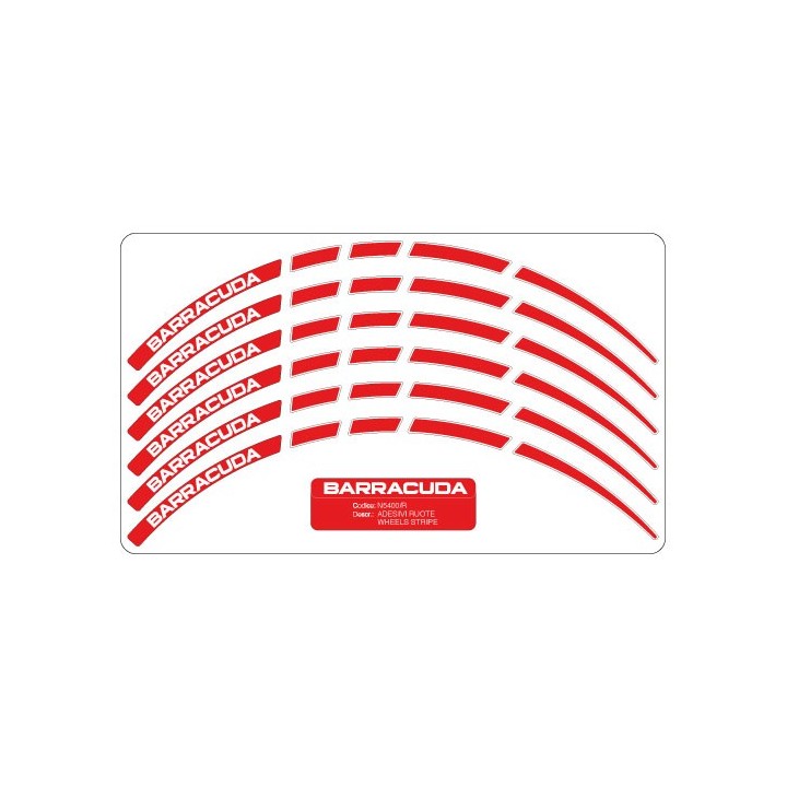 BARRACUDA Strip de tirillas adhesivas para llantas moto N5400